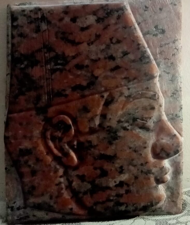 Granite wall sculpture of King Farouk