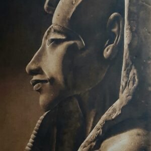 Akhenaten, Wood Burning Art, Pyrography