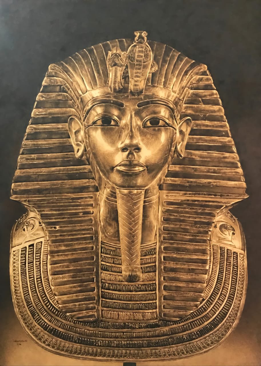 King Tutankhamun, pharaoh, The Pharaonic civilization, Wood Burning Art