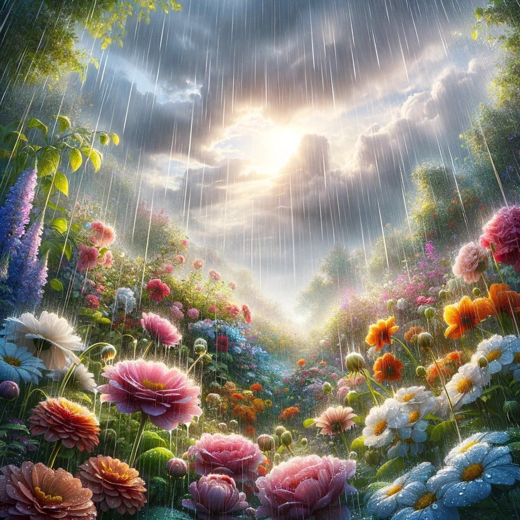 A Rain-Kissed Garden by Elmkaly